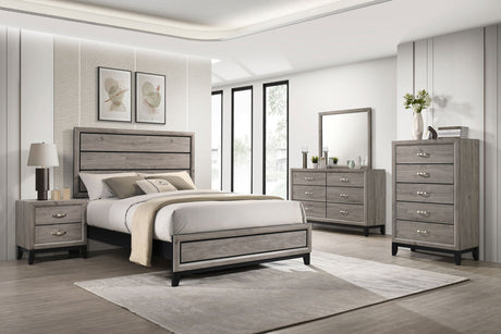 Valen Light Taupe Five-piece Queen Bedroom Set by Coaster at Eve Furniture