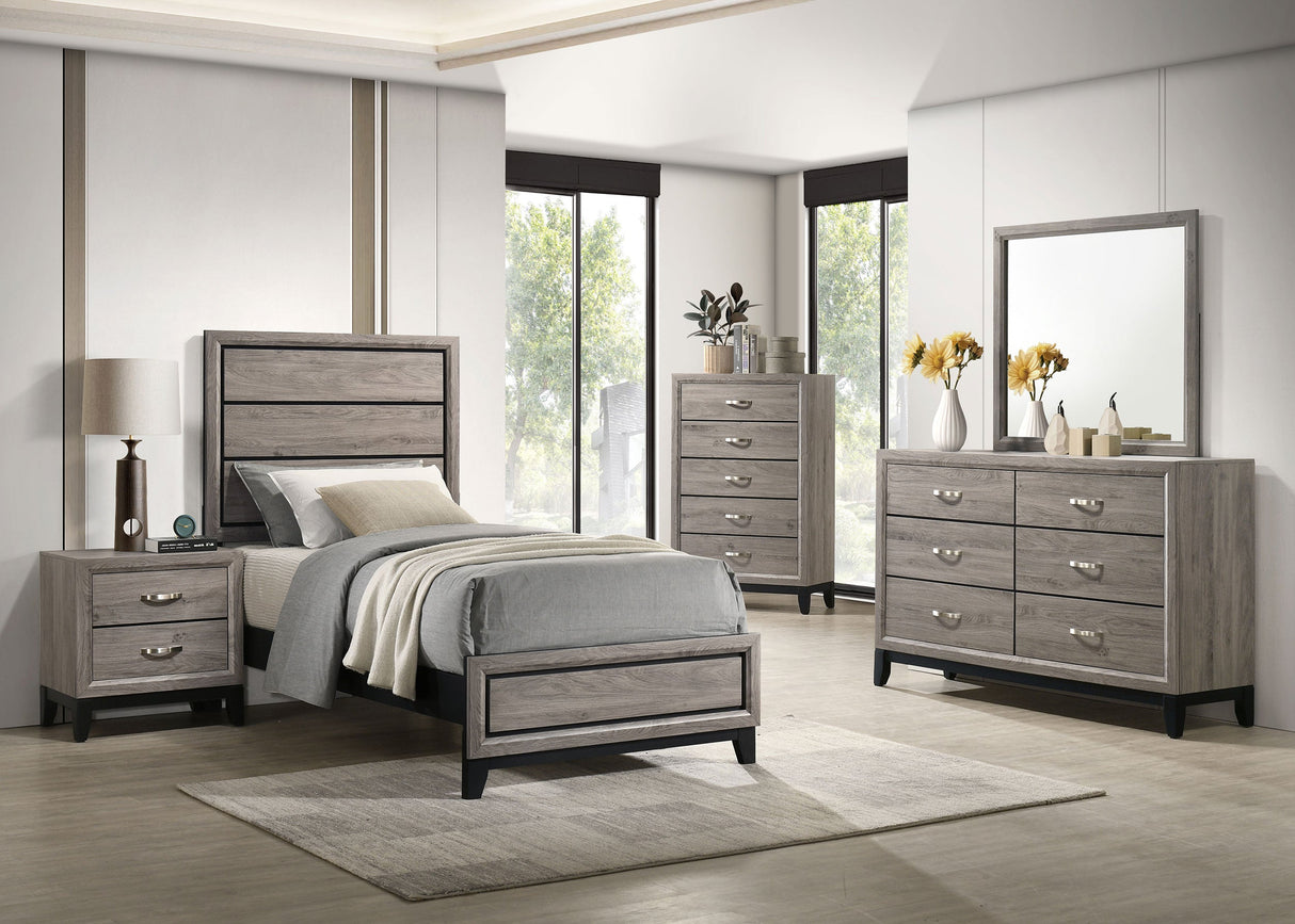 Watson Light Taupe Five-piece Twin Bedroom Set by Coaster at Eve Furniture