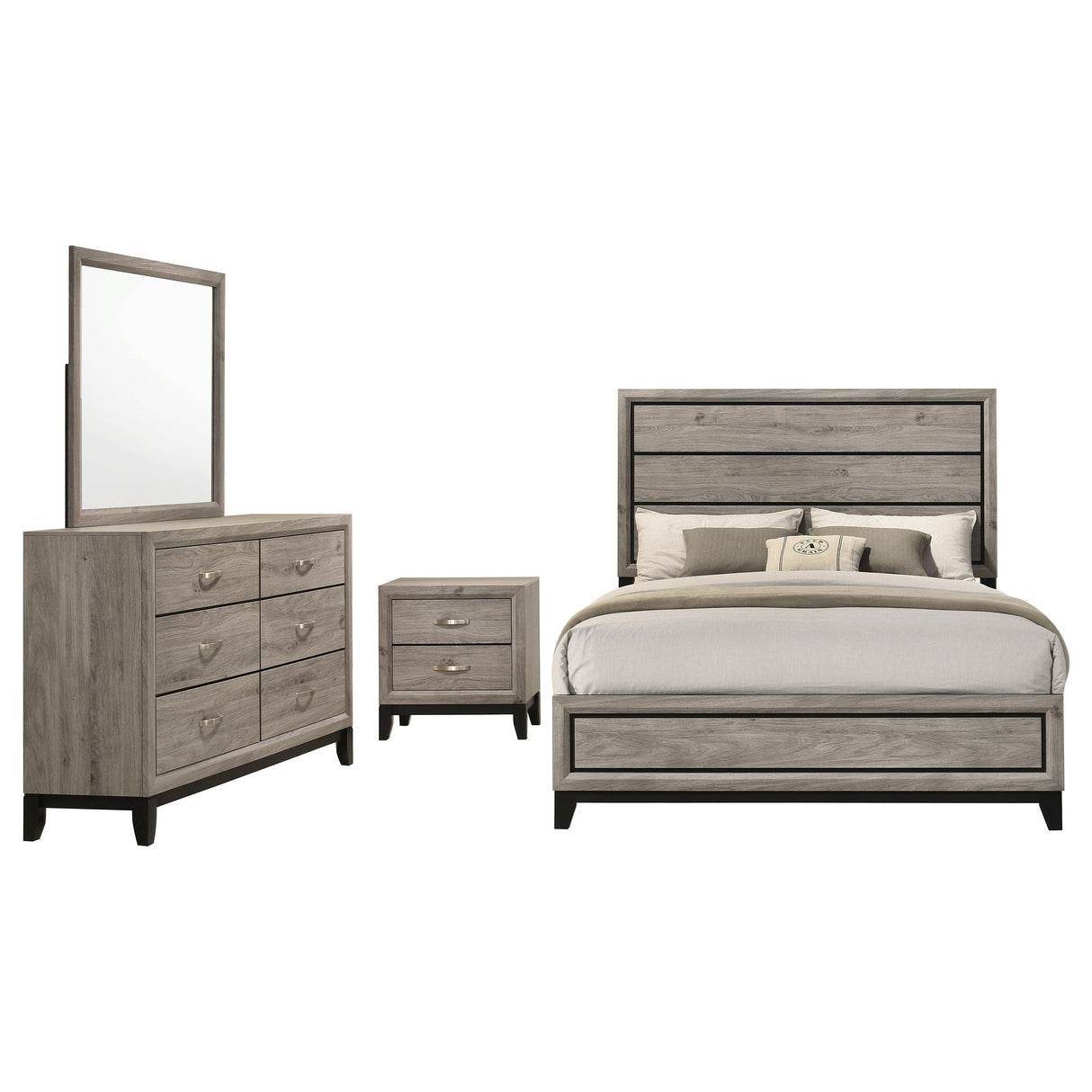 Watson Light Taupe Four-piece Queen Bedroom Set by Coaster at Eve Furniture