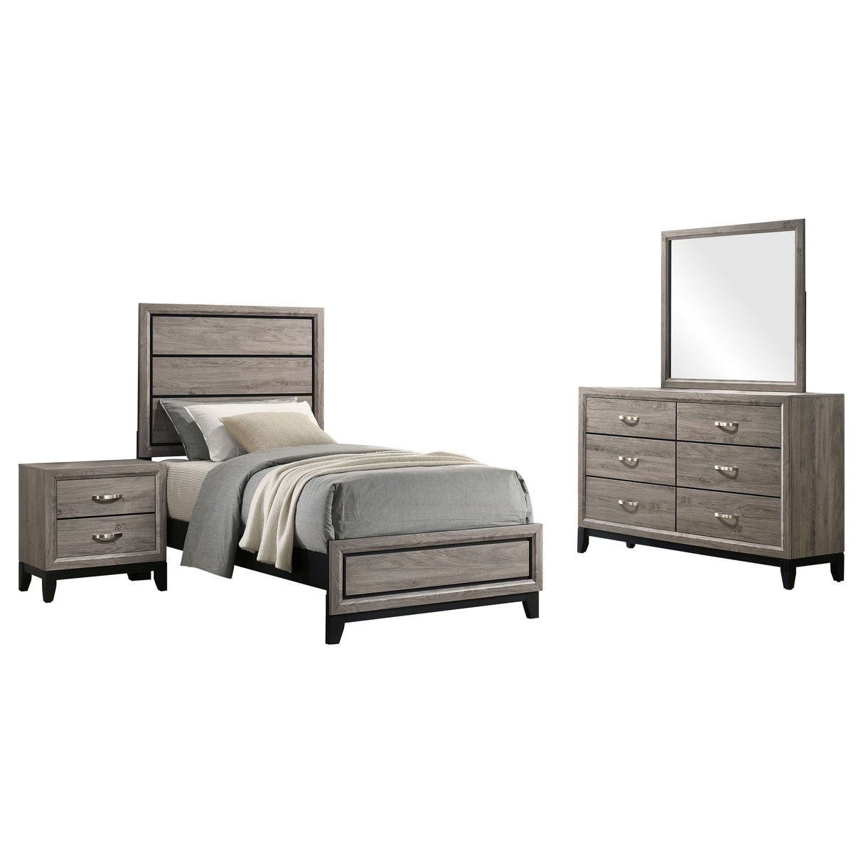 Watson Light Taupe Four-piece Twin Bedroom Set by Coaster at Eve Furniture