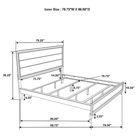 Watson Light Taupe Wood California King Panel Bed by Coaster at Eve Furniture