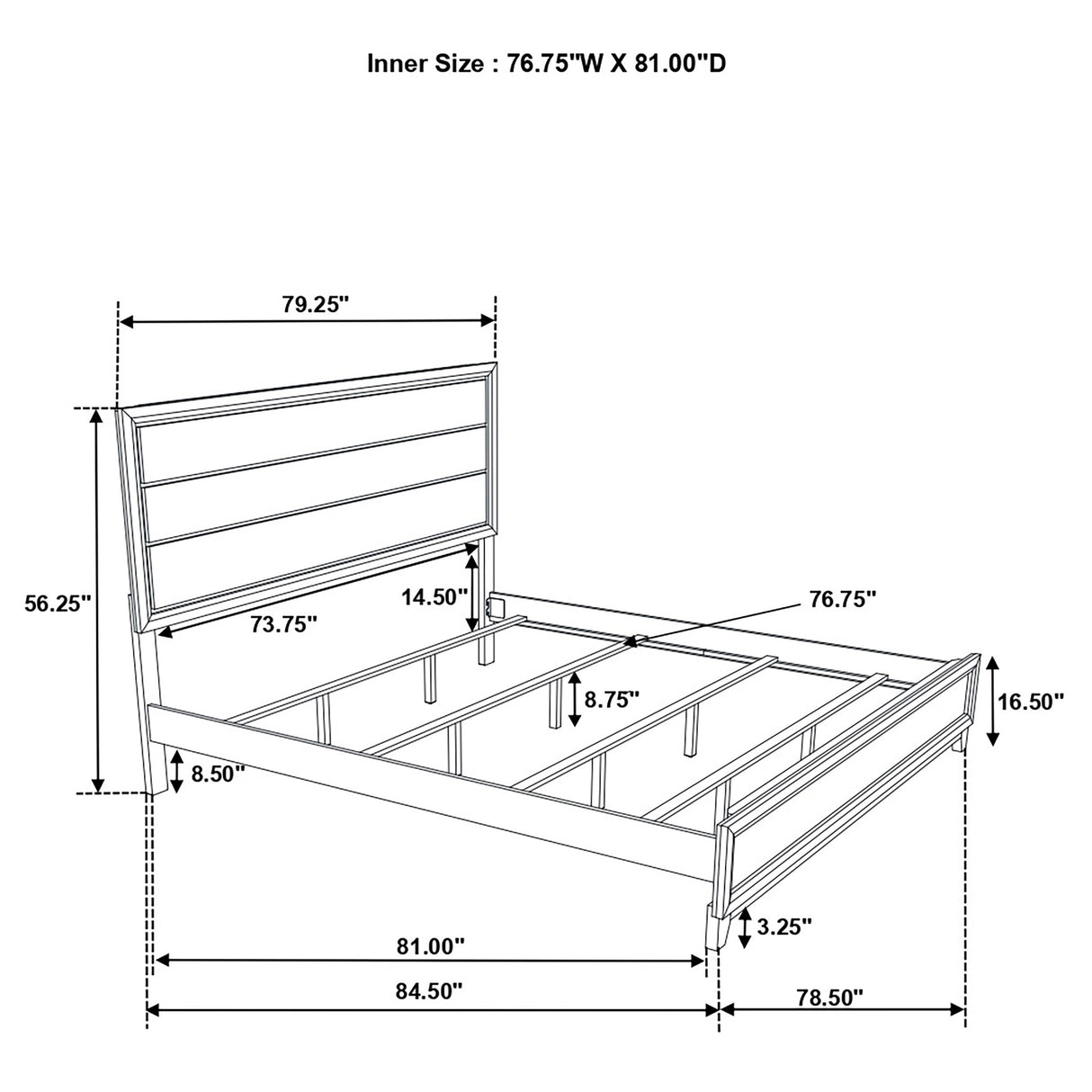 Watson Light Taupe Wood Eastern King Panel Bed by Coaster at Eve Furniture