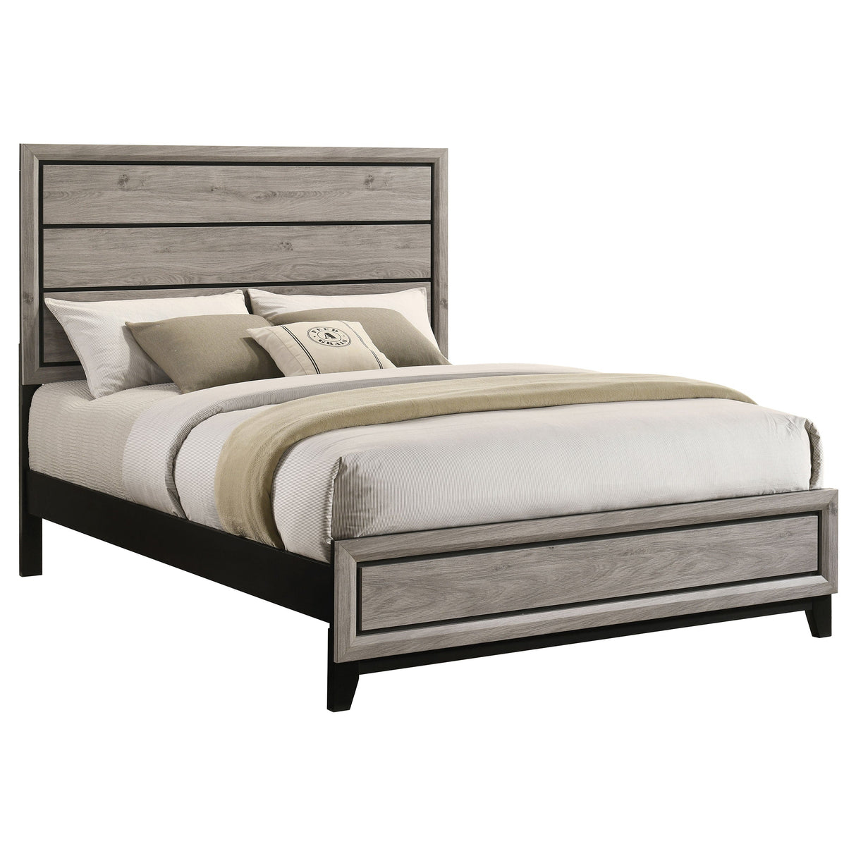 Watson Light Taupe Wood Queen Panel Bed by Coaster at Eve Furniture