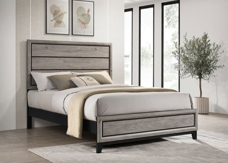 Watson Light Taupe Wood Queen Panel Bed by Coaster at Eve Furniture