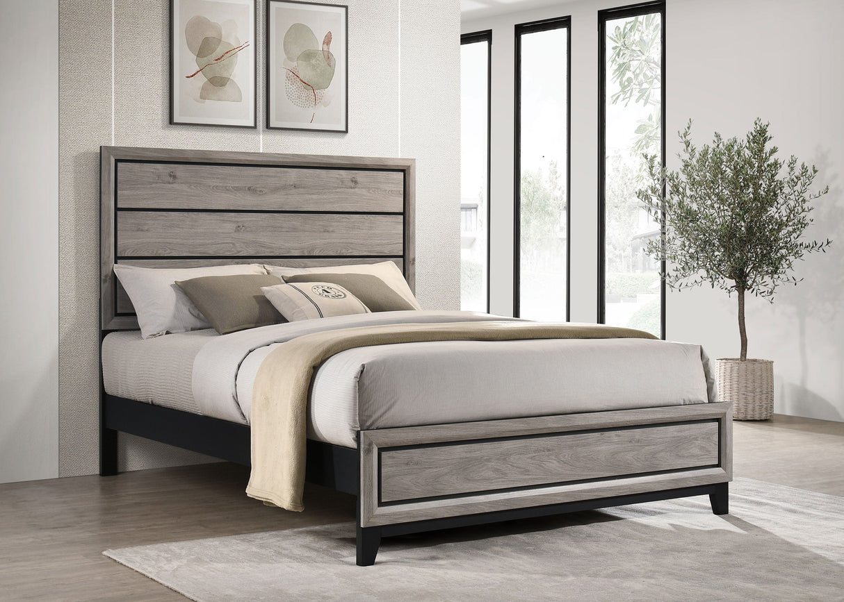 Watson Light Taupe Wood Queen Panel Bed by Coaster at Eve Furniture