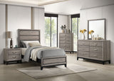 Watson Light Taupe Wood Twin Panel Bed by Coaster at Eve Furniture