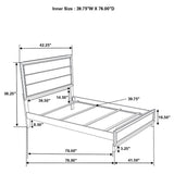 Watson Light Taupe Wood Twin Panel Bed by Coaster at Eve Furniture