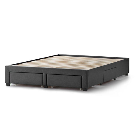 Watson Stone King Platform Bed Base by Malouf at Eve Furniture