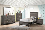 Watson Twin Panel Bed Gray Oak