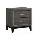 Watson Gray Oak/Black 2-Drawer Nightstand by Coaster at Eve Furniture