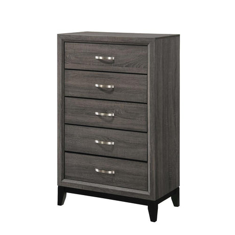 Watson Gray Oak/Black 5-Drawer Chest by Coaster at Eve Furniture