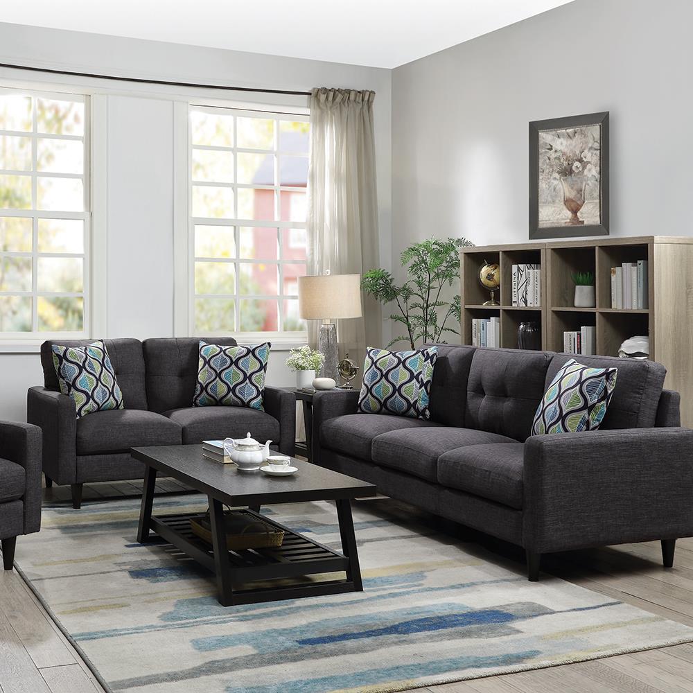 Watsonville 2-Piece Cushion Back Living Room Set Gray