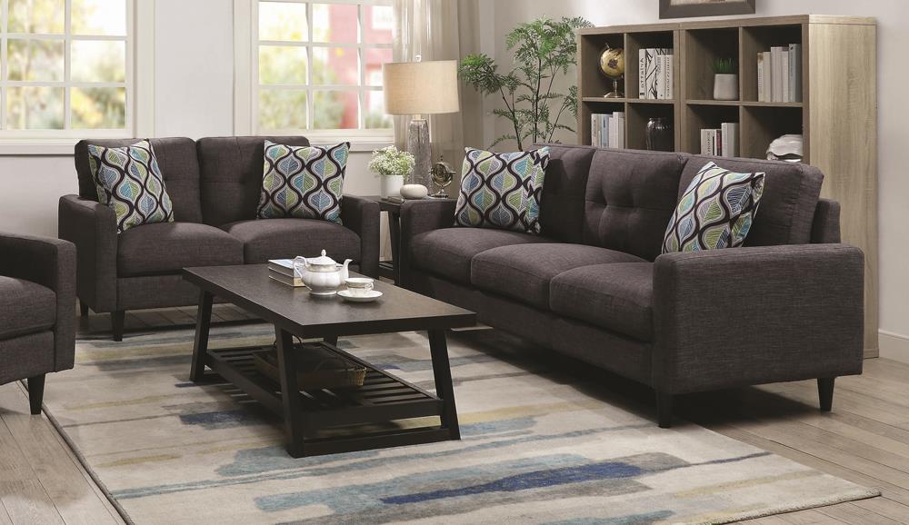 Watsonville 2-Piece Cushion Back Living Room Set Gray