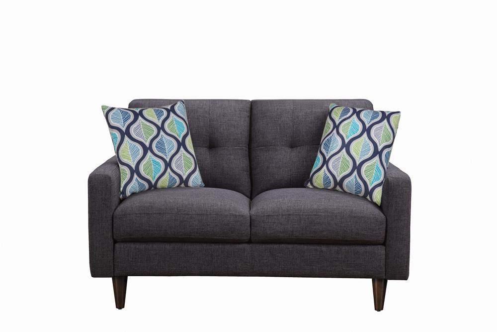 Watsonville Tufted Back Loveseat Gray