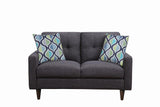 Watsonville Tufted Back Loveseat Gray