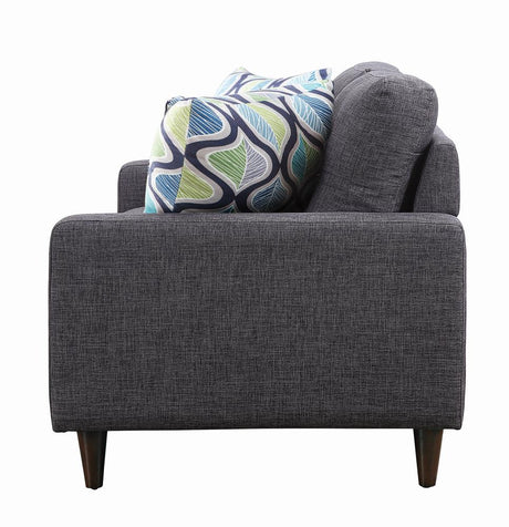 Watsonville Tufted Back Loveseat Gray