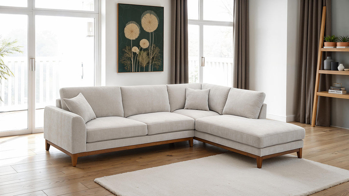 Watton Light Gray RAF Sectional by Furniture of America at Eve Furniture