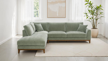 Watton Olive Green LAF Sectional by Furniture of America at Eve Furniture