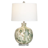 Waverly Green/Cream Table Lamp by Crestview at Eve Furniture