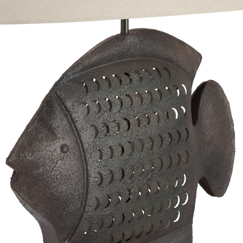 Wavetail Brown/Black Table Lamp by Crestview at Eve Furniture