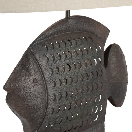 Wavetail Brown/Black Table Lamp by Crestview at Eve Furniture