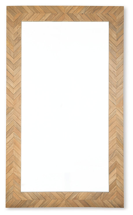 Waylane Brown Floor Mirror by Ashley at Eve Furniture