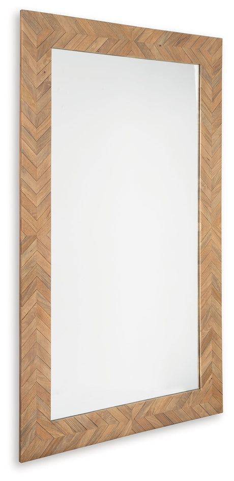 Waylane Brown Floor Mirror by Ashley at Eve Furniture
