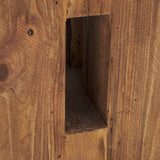 Waylen Natural Wood Block Accent Stool by Mercana at Eve Furniture
