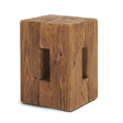 Waylen Natural Wood Block Accent Stool by Mercana at Eve Furniture