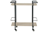 Waylowe Brown/Black Bar Cart by Ashley at Eve Furniture