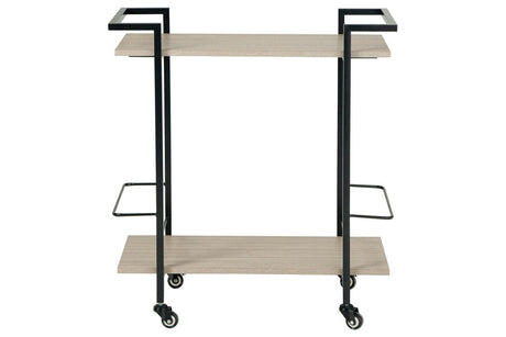 Waylowe Brown/Black Bar Cart by Ashley at Eve Furniture