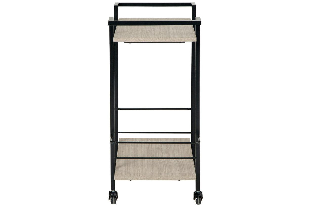 Waylowe Brown/Black Bar Cart by Ashley at Eve Furniture