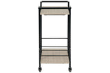 Waylowe Brown/Black Bar Cart by Ashley at Eve Furniture