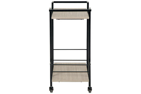 Waylowe Brown/Black Bar Cart by Ashley at Eve Furniture