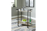 Waylowe Brown/Black Bar Cart by Ashley at Eve Furniture