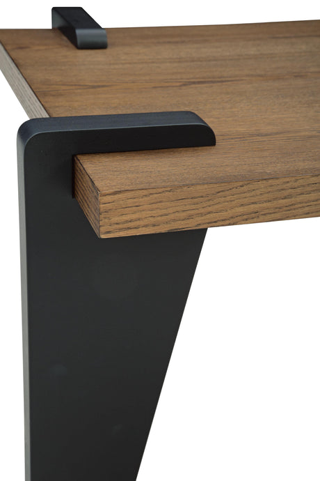 Weathermore Brown/Black Rectangular Cocktail Table by Ashley at Eve Furniture