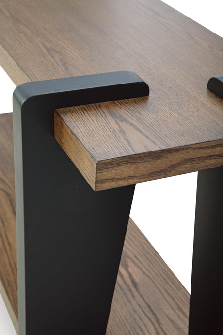 Weathermore Brown/Black Sofa Table by Ashley at Eve Furniture