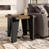 Weathermore Brown/Black Square End Table by Ashley at Eve Furniture