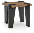 Weathermore Brown/Black Square End Table by Ashley at Eve Furniture