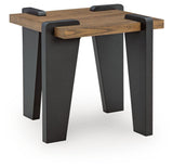 Weathermore Brown/Black Square End Table by Ashley at Eve Furniture
