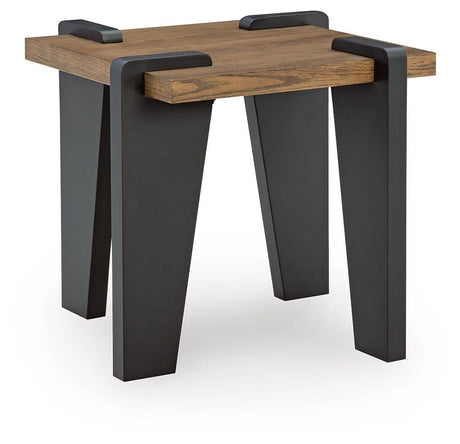Weathermore Brown/Black Square End Table by Ashley at Eve Furniture