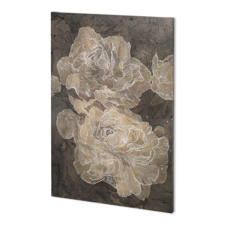 Weaved Peony I by Mercana Studio a Hand Embellished Textured Canvas by Mercana at Eve Furniture