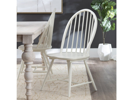 Weaver White Dining Chair (Set of 2) by Crestview at Eve Furniture
