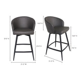 Webber Grey Swivel Counter Stool by Moe's Home at Eve Furniture