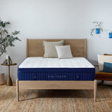 Weekender Blue/White King 11" Euro Top Hybrid Mattress by Malouf at Eve Furniture