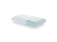 Weekender White/Blue King Gel Memory Foam Pillow + Reversible Cooling Cover by Malouf at Eve Furniture
