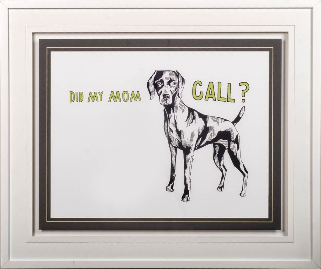 Weimaraner by Marie, Natasha a Framed Art Print Matted under Glass by Mercana at Eve Furniture