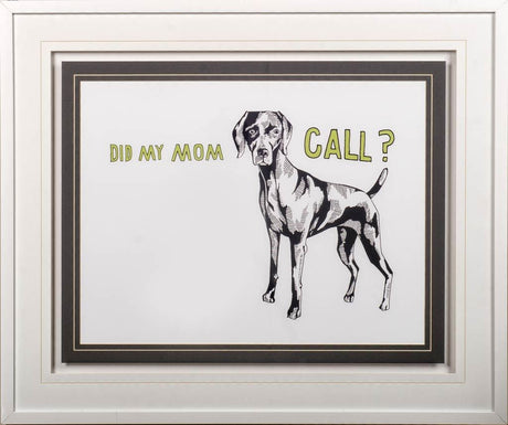 Weimaraner by Marie, Natasha a Framed Art Print Matted under Glass by Mercana at Eve Furniture
