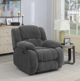 Weissman Upholstered Glider Recliner Charcoal