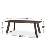 Welborn Dark Brown Wood Rectangular Dining Table by Mercana at Eve Furniture